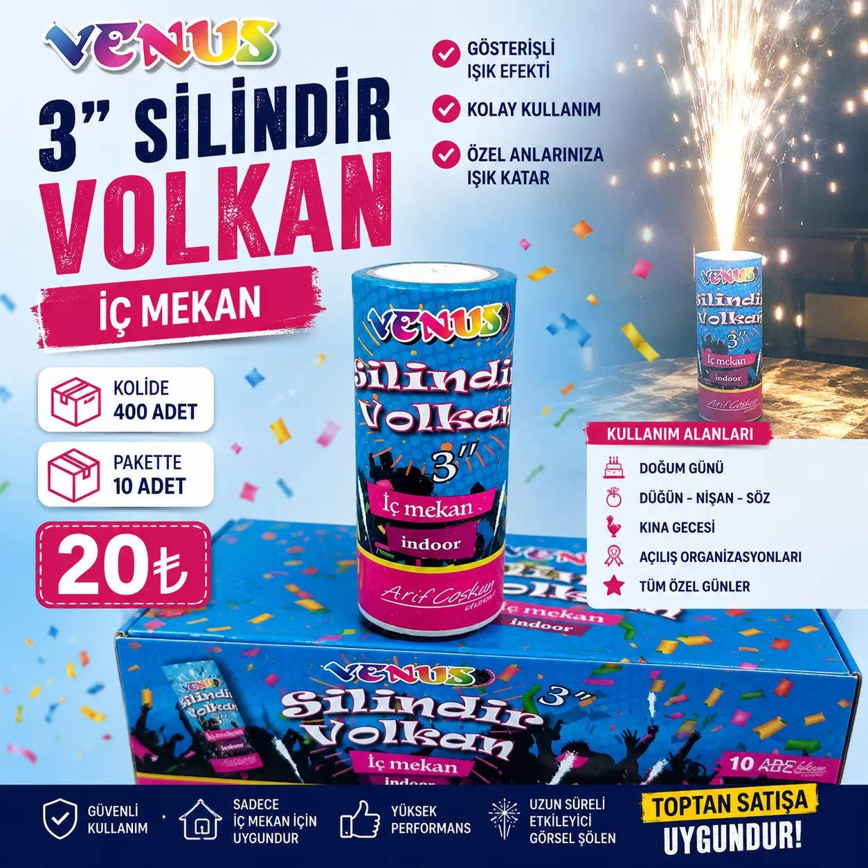 Venüs 3” Silindir Volkan – İç Mekan