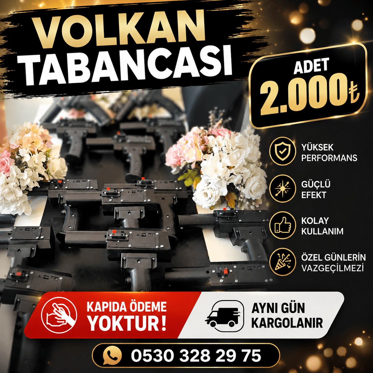 Nostaljik volkan tabancası modeli